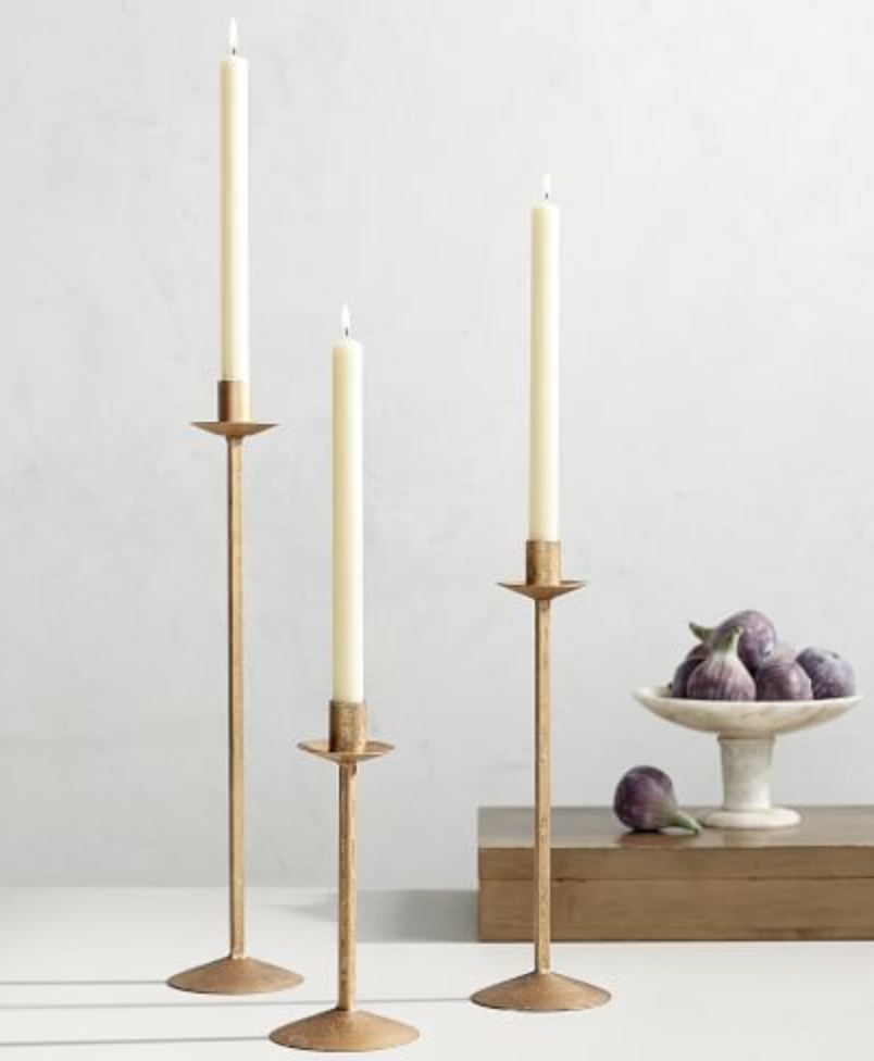 matte gold candlesticks