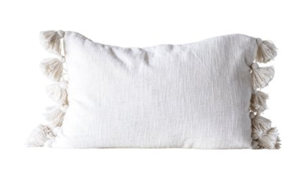 pillow with tassels