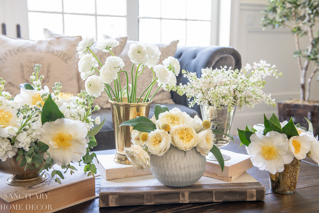 How to Make a Flower Arrangement Vignette - Sanctuary Home Decor