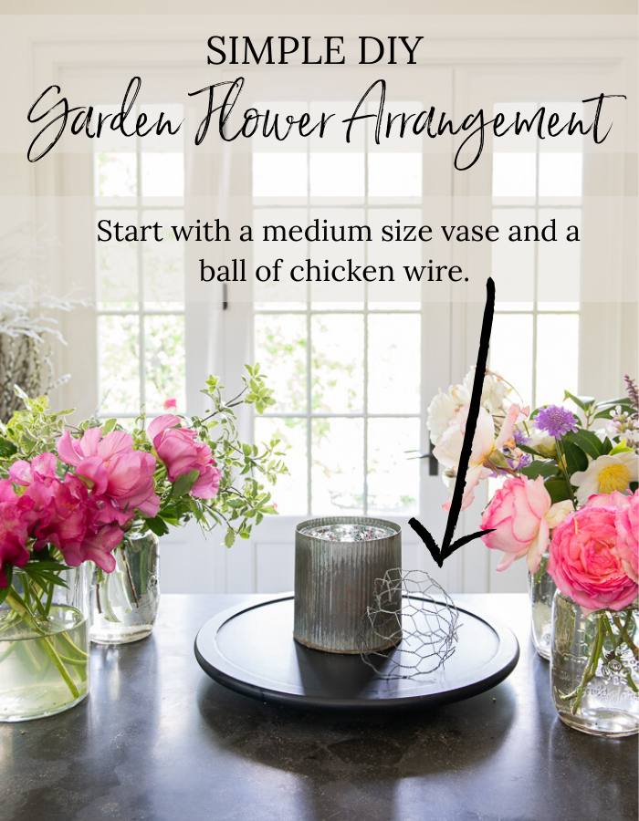 Simple DIY Garden Flower Arrangement - Sanctuary Home Decor