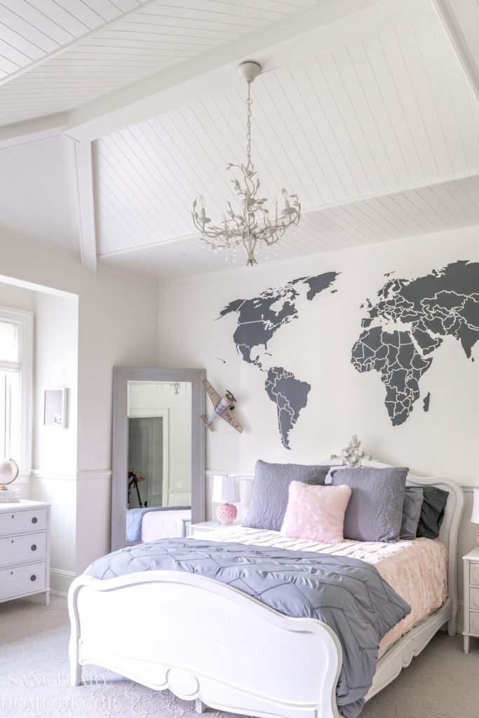 Pink And Gray Teen Bedroom Reveal Sanctuary Home Decor