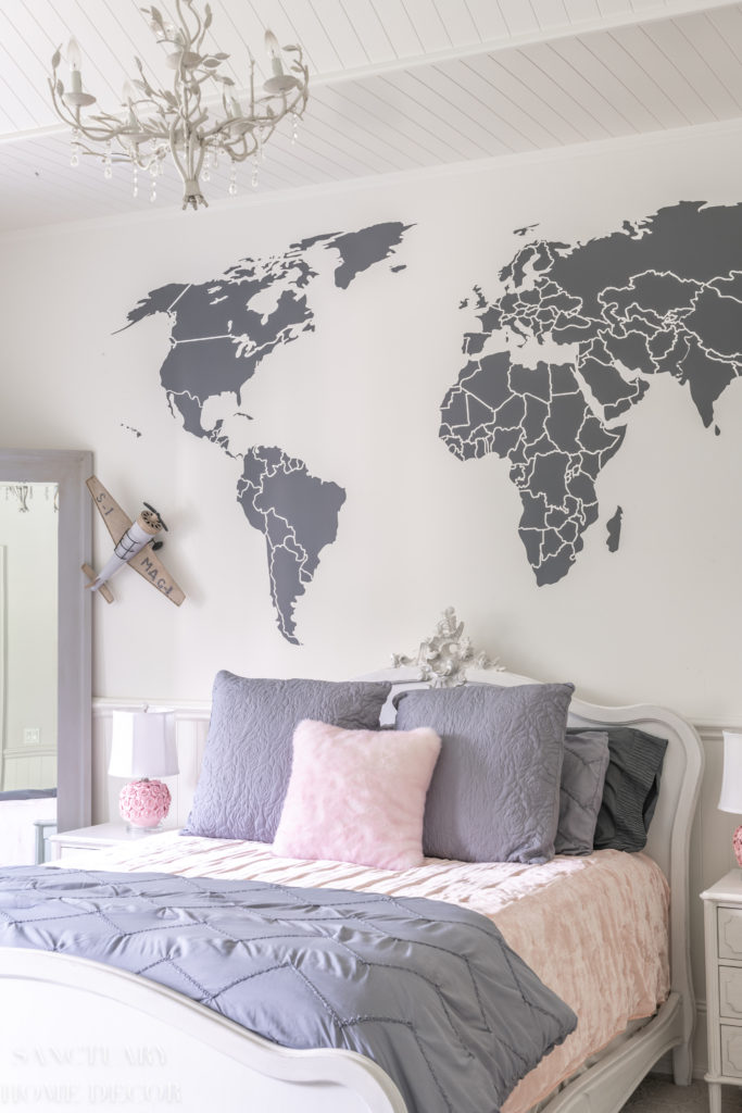 Grey and deals pink themed bedroom