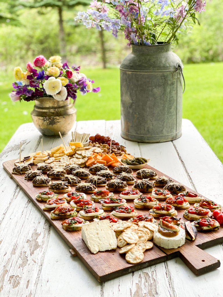 FLOWER CHEESE PLATE -- easy, beautiful appetizer idea for any party