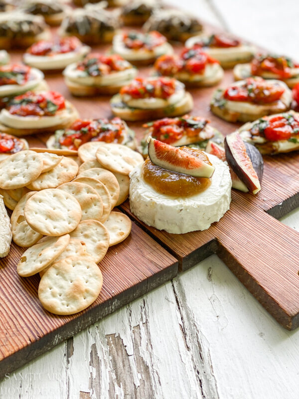 Simple Crostini and Cheese Board with Recipes - Sanctuary Home Decor