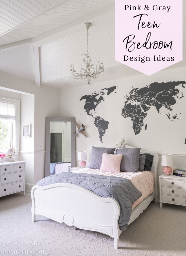 Pink and Gray Teen Bedroom Reveal - Sanctuary Home Decor