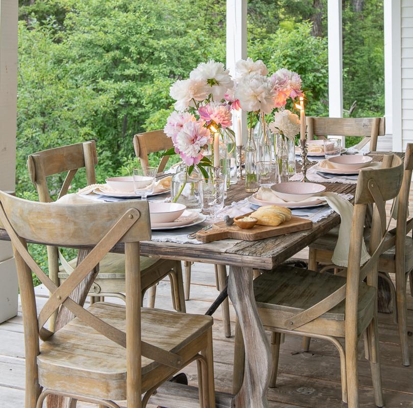 Rustic Farmhouse Set of Two Decorative Glass Jars