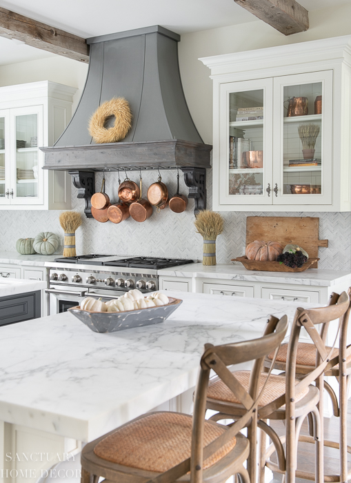 Kitchen Shelf Styling Ideas For Fall - Modern Glam