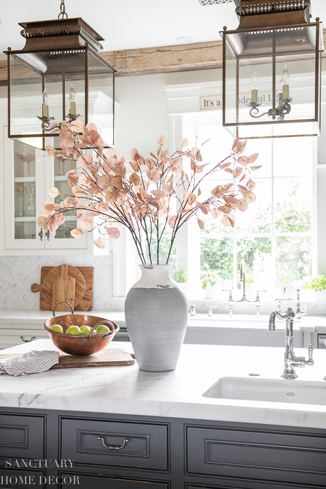 Winter Farmhouse Kitchen Decor - MY 100 YEAR OLD HOME