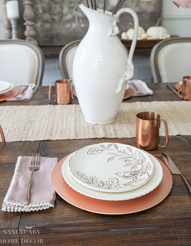 A Soft Pastel Fall Table Setting - Sanctuary Home Decor