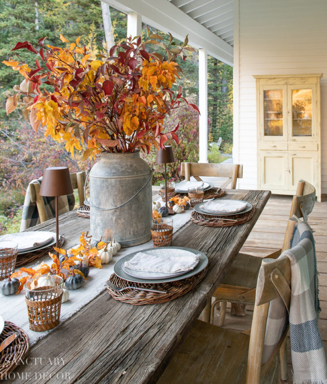 How to Set a Rustic Fall Table - Sanctuary Home Decor