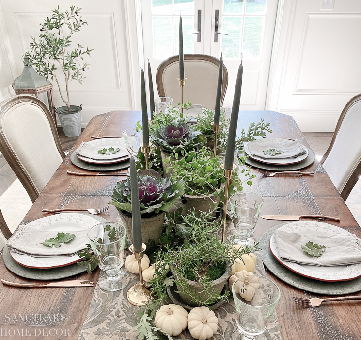 How to Make a Living Herb Thanksgiving Centerpiece