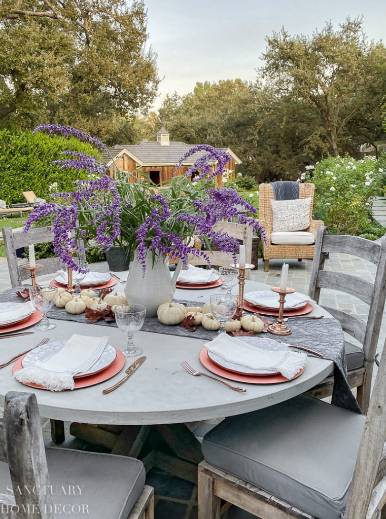 How To Set a Thanksgiving Table in Warm Fall Colors - Sanctuary Home Decor