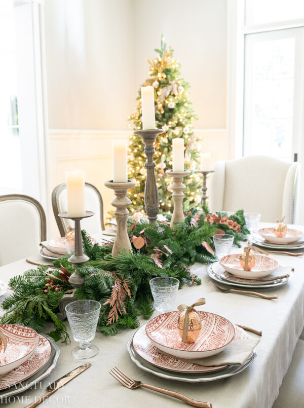 How to Set a Beautiful Casual Christmas Table - Sanctuary Home Decor