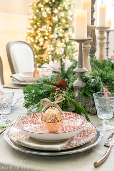 How to Set a Beautiful Casual Christmas Table - Sanctuary Home Decor