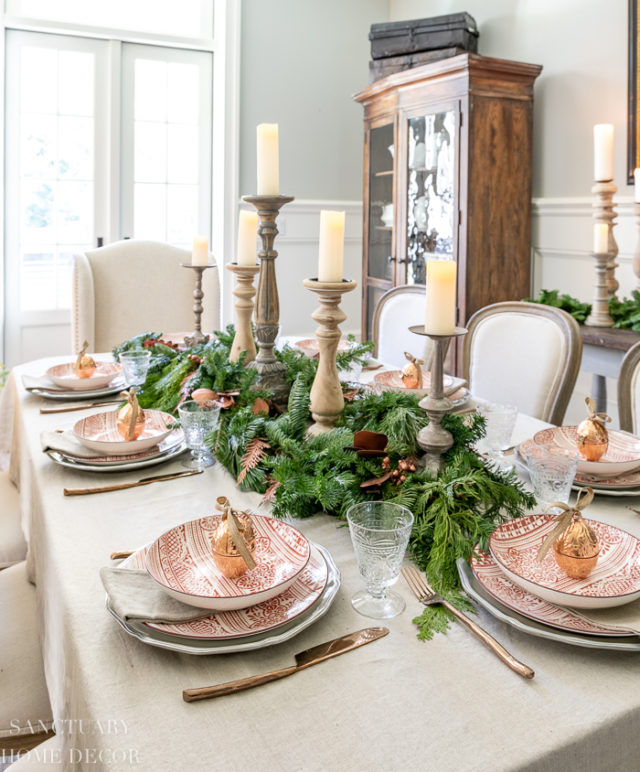 How to Set a Beautiful Casual Christmas Table - Sanctuary Home Decor