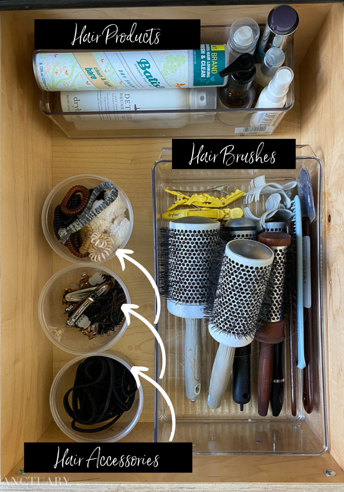How to Quickly Organize Bathroom Drawers - Sanctuary Home Decor