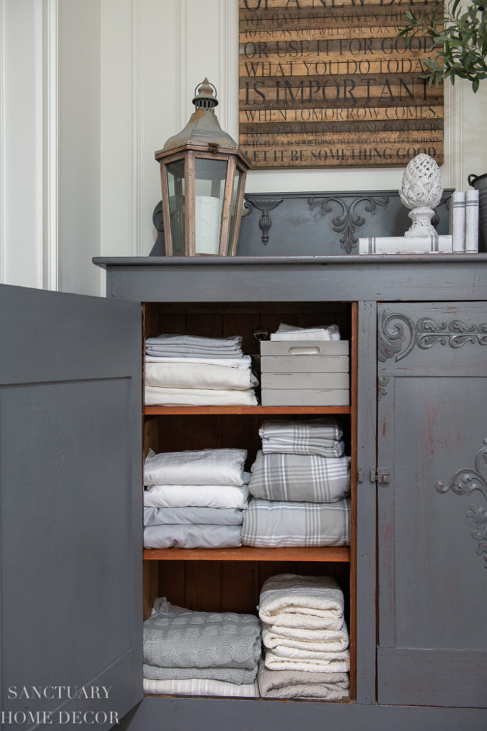 How to Easily Organize a Linen Cabinet - Sanctuary Home Decor