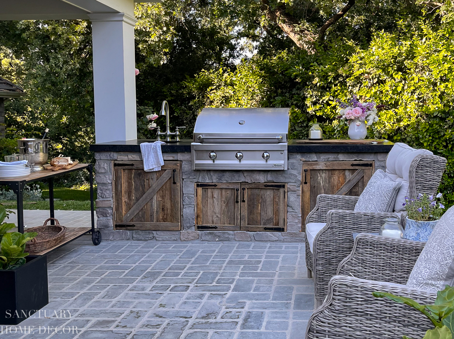 Our New Rustic Built-In BBQ Area - Sanctuary Home Decor