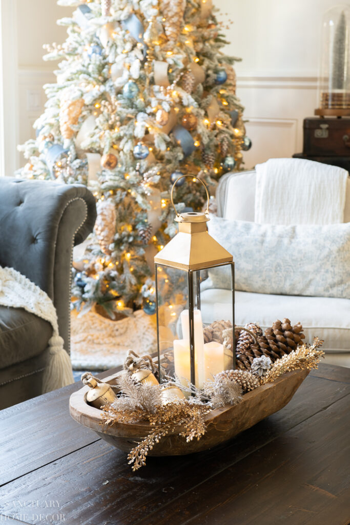 christmas table decoration ideas blue