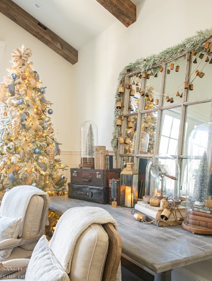 How to Decorate With Gold and Blue for Christmas - Sanctuary Home Decor