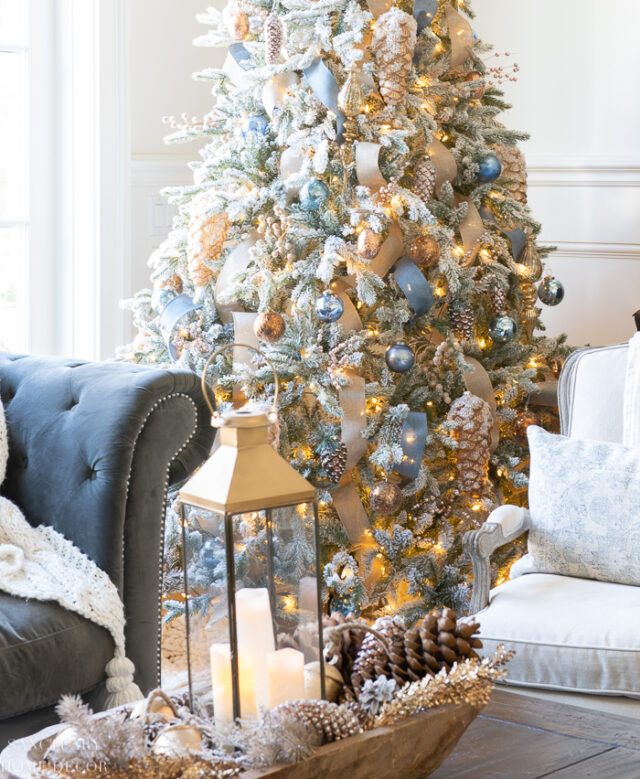 How to Decorate With Gold and Blue for Christmas - Sanctuary Home Decor