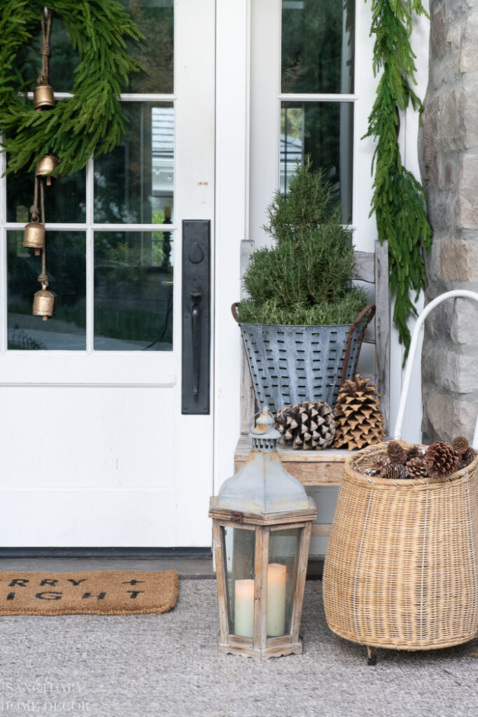 Use Baskets To Organize Your Small Kitchen - Through My Front Porch