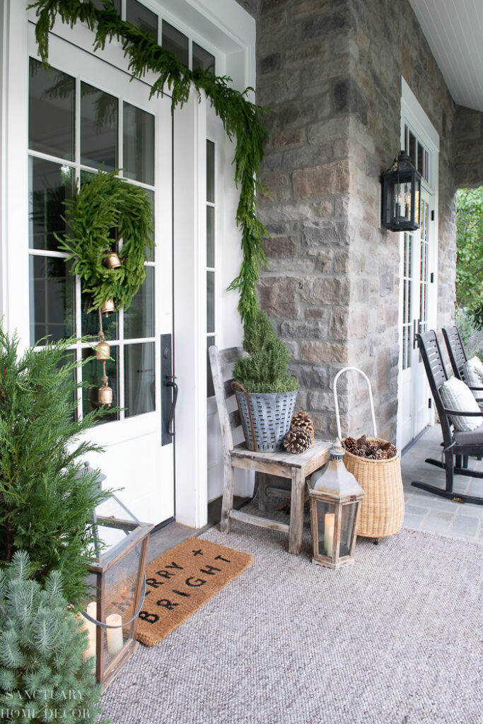 How To Decorate A Winter Front Porch - Sanctuary Home Decor