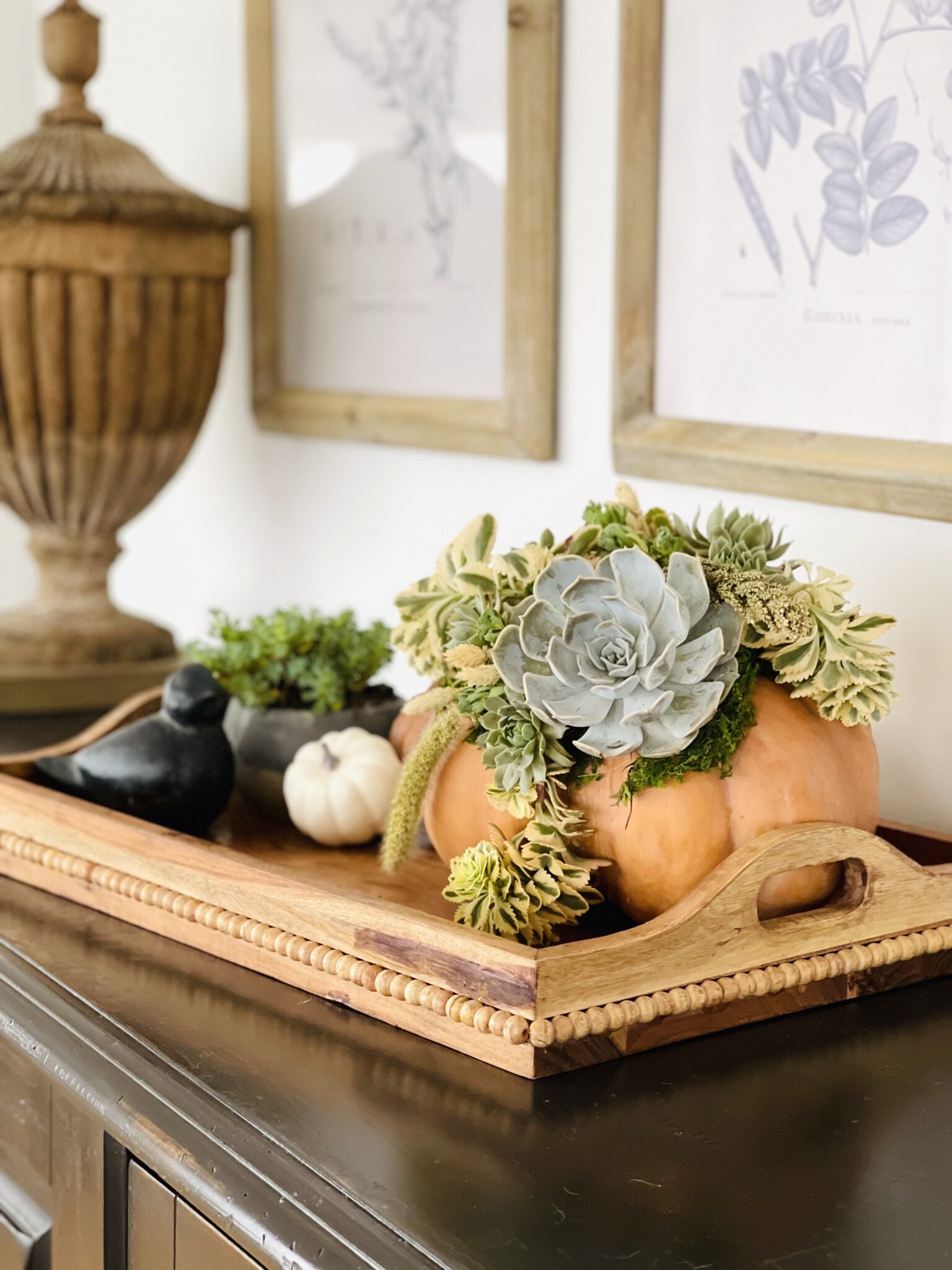 Easy Succulent Pumpkin Centerpiece Tutorial